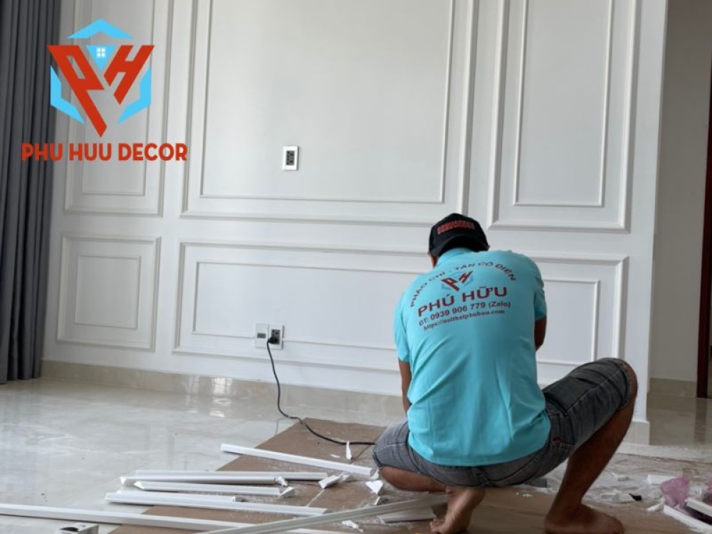 Hướng dẫn thi công phào chỉ nhựa giá rẻ