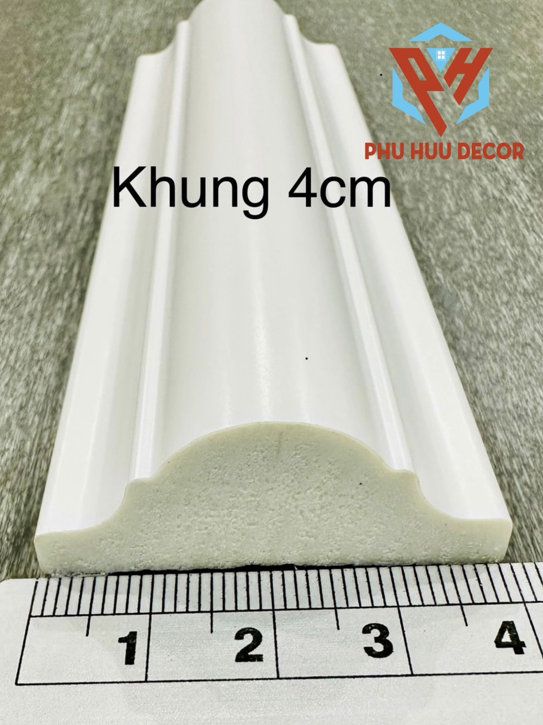 Mẫu phào chỉ PS Hàn Quốc khung 4cm