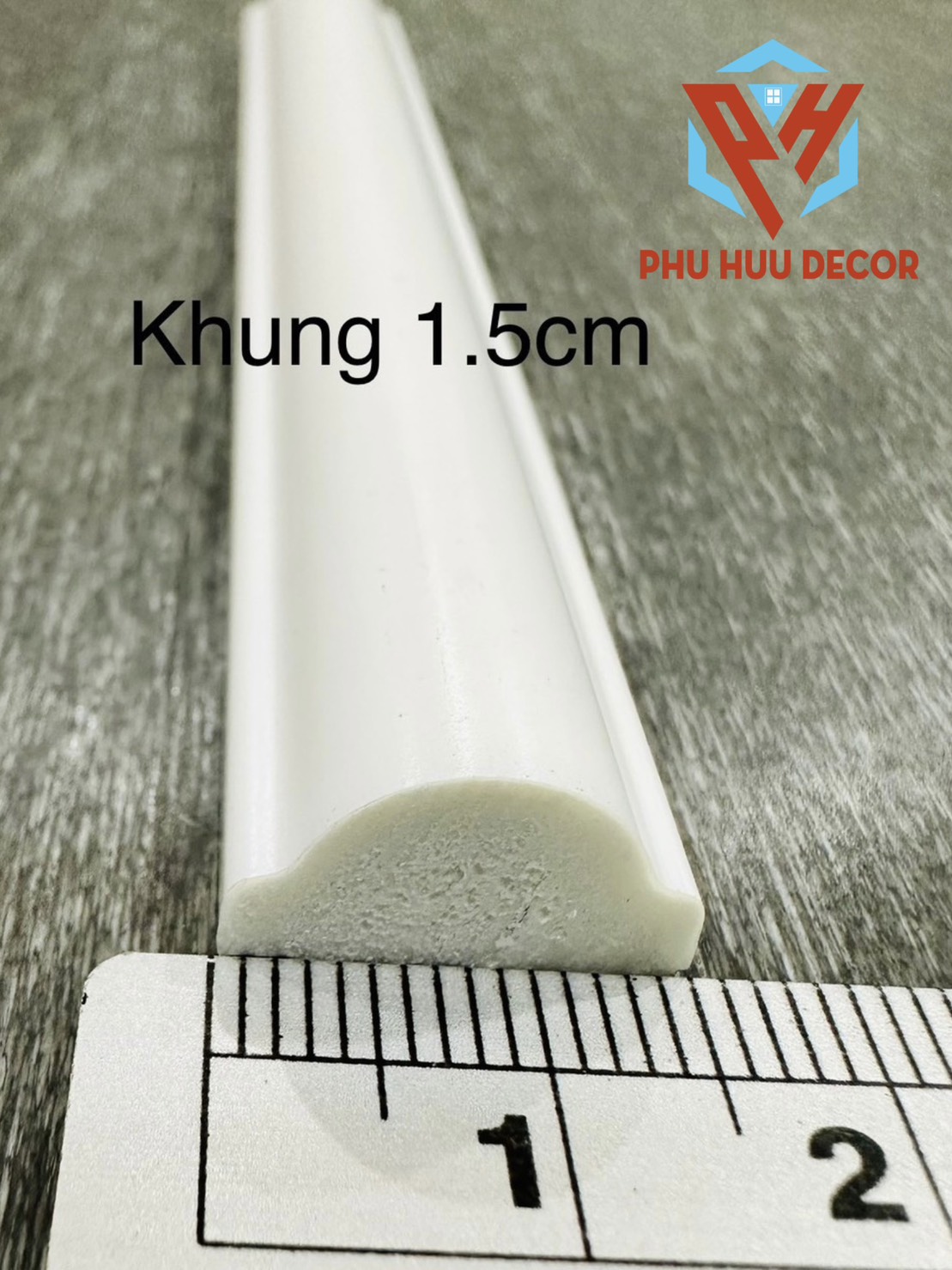 Mẫu phào chỉ PS Hàn Quốc khung 1,5cm