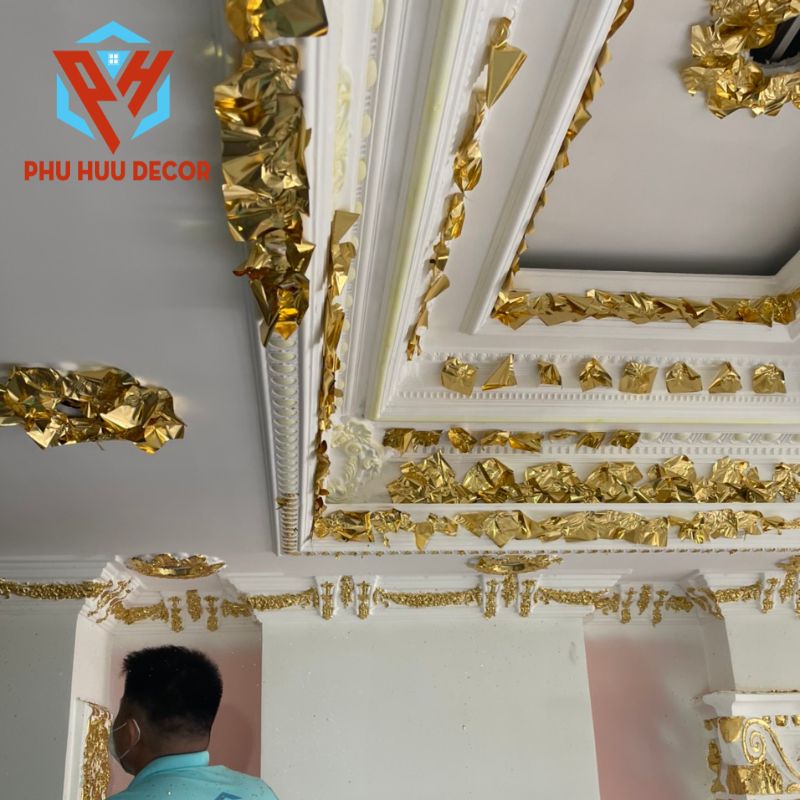 Phào chỉ PU dát vàng - mẫu phào chỉ ngày càng được ưa chuộng