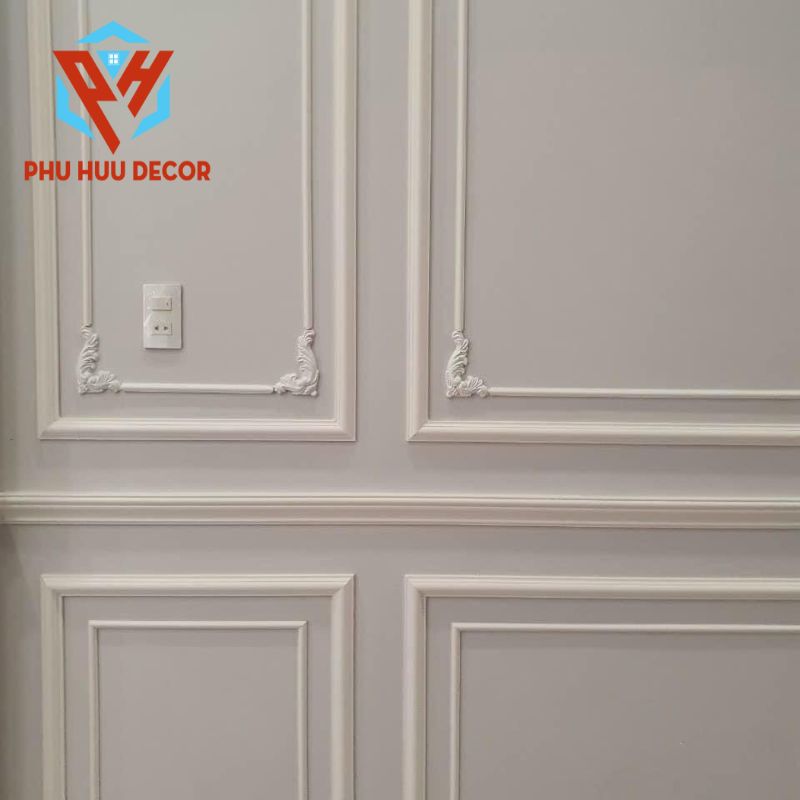 Mẫu phào chỉ nhựa PS Hàn Quốc được thi công chuẩn xác