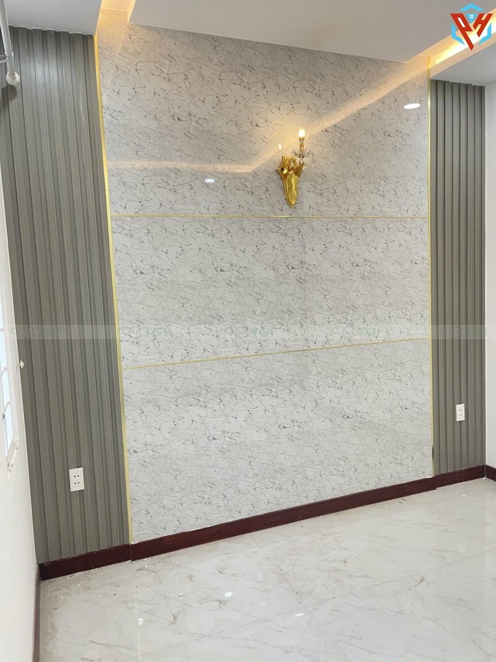 thi công hoàn thiện tấm nhựa pvc giả đá