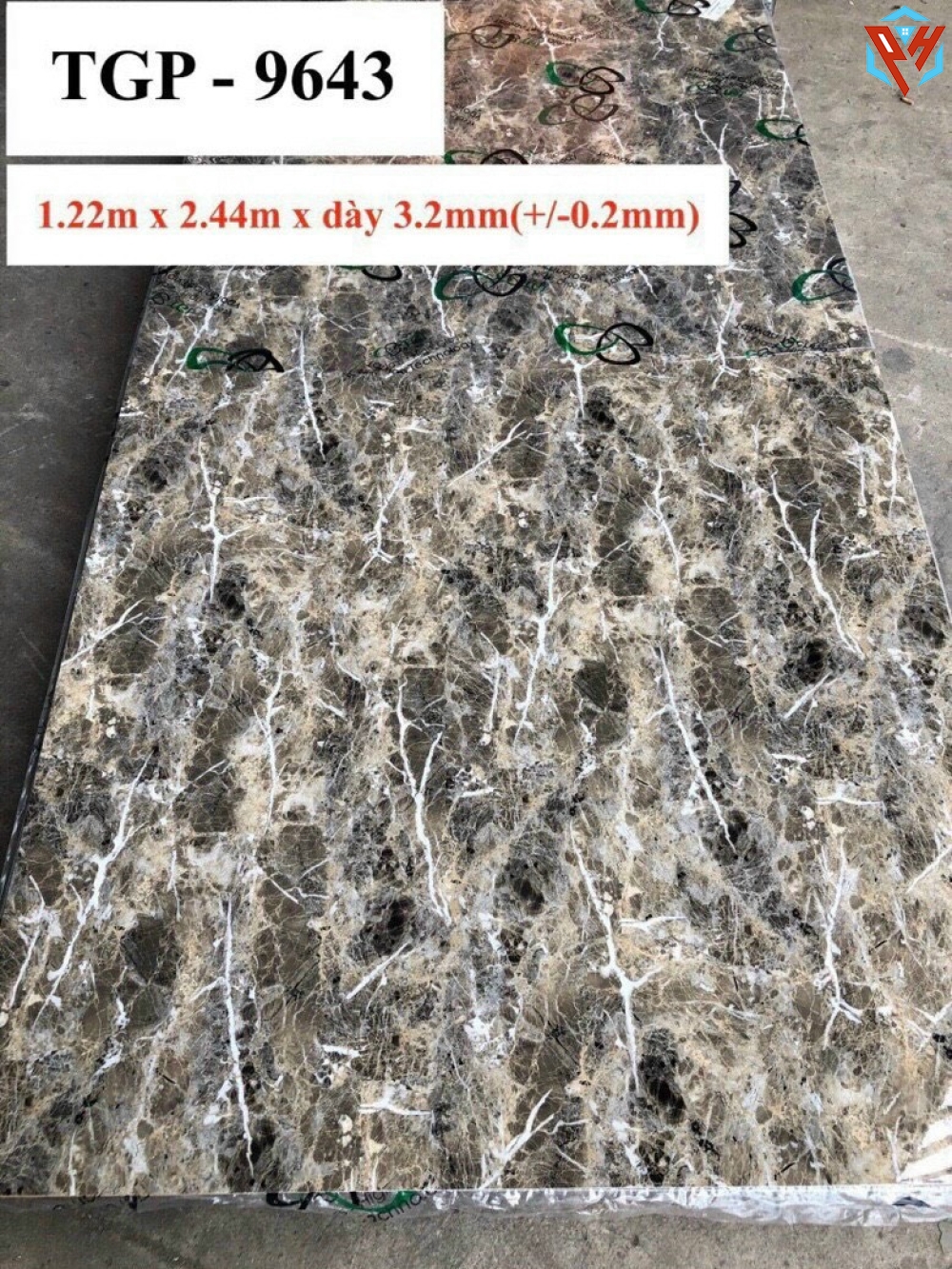 TẤM NHỰA PVC GIẢ ĐÁ MÃ 9643